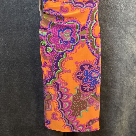 LAUREN RALPH LAUREN MULTICOLOR ABSTRACT PRINT DRESS SZ 6 NWT - Picture 9 of 15